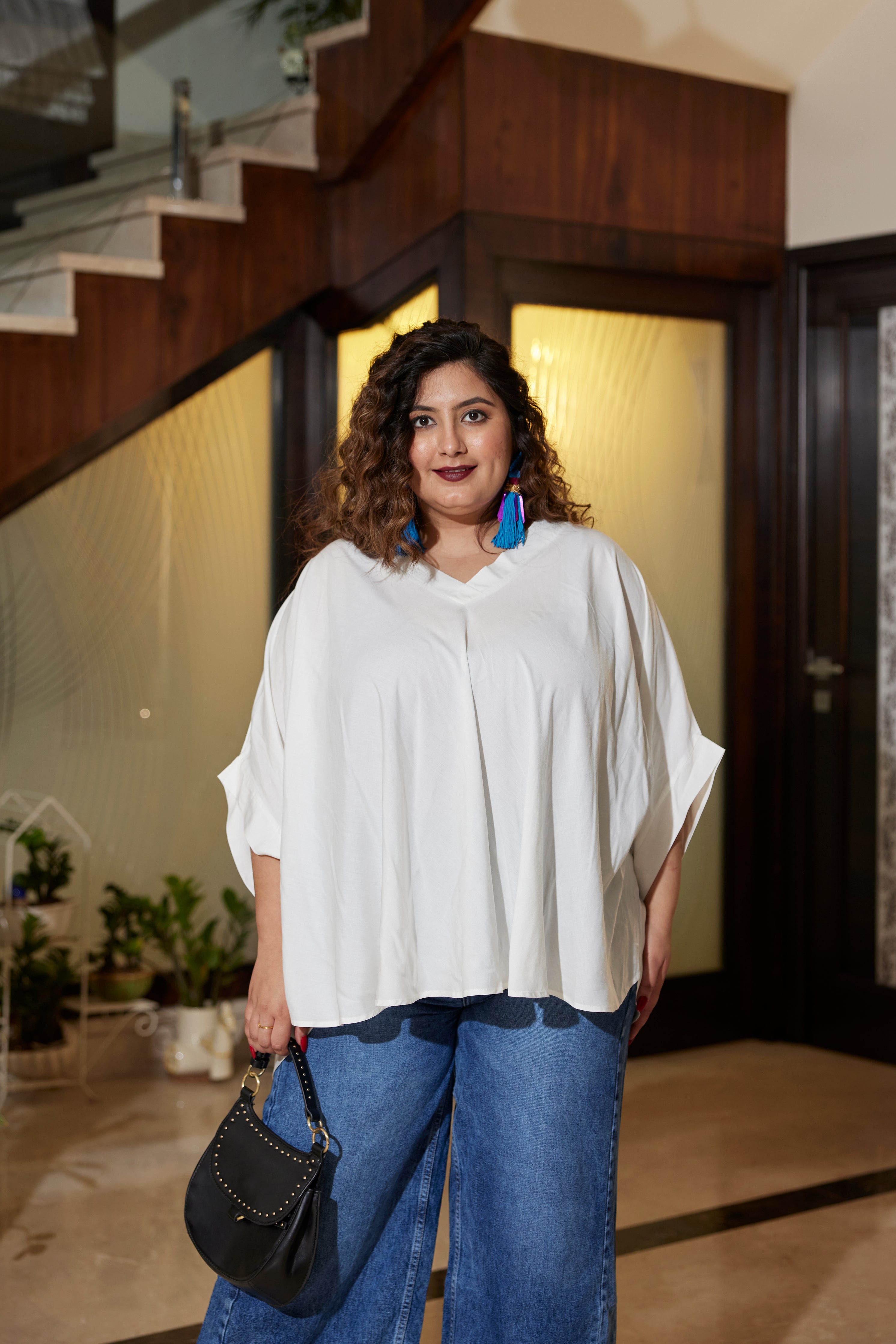 Modal Off White Relaxed Top