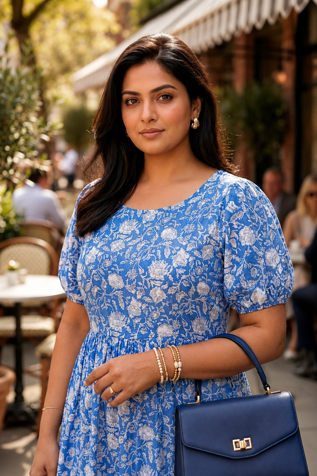 Regular Indigo Floral Maxi Dress