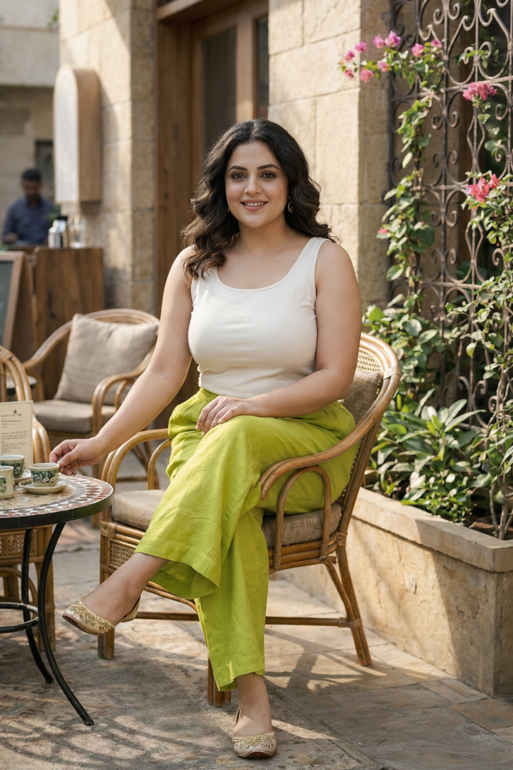 Forest Green Linen Culottes
