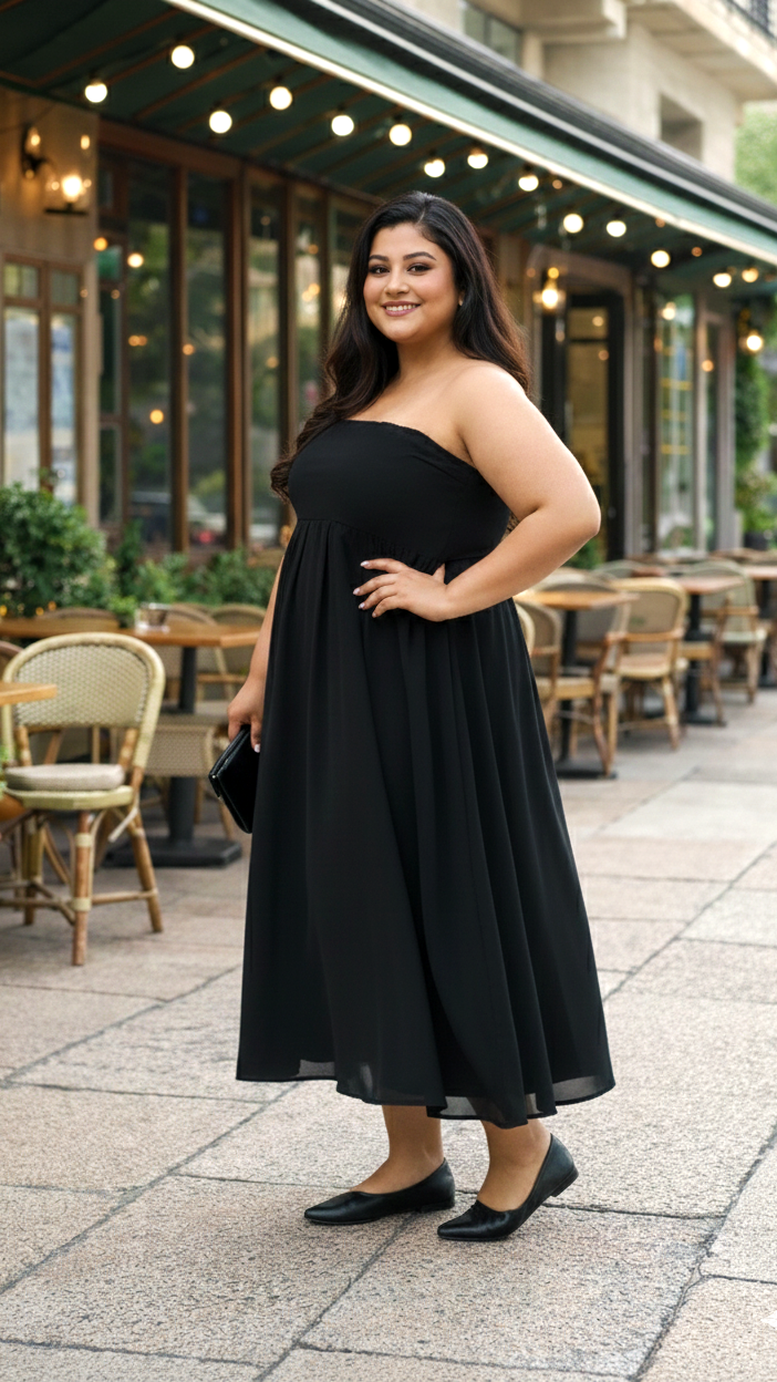 Elegant Black Tube Maxi Dress – Party & Evening Perfect