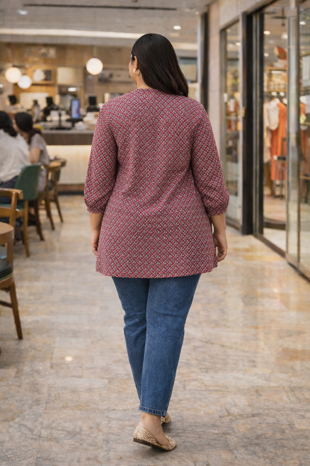Traditional Booti Print Top with Modern Charm
