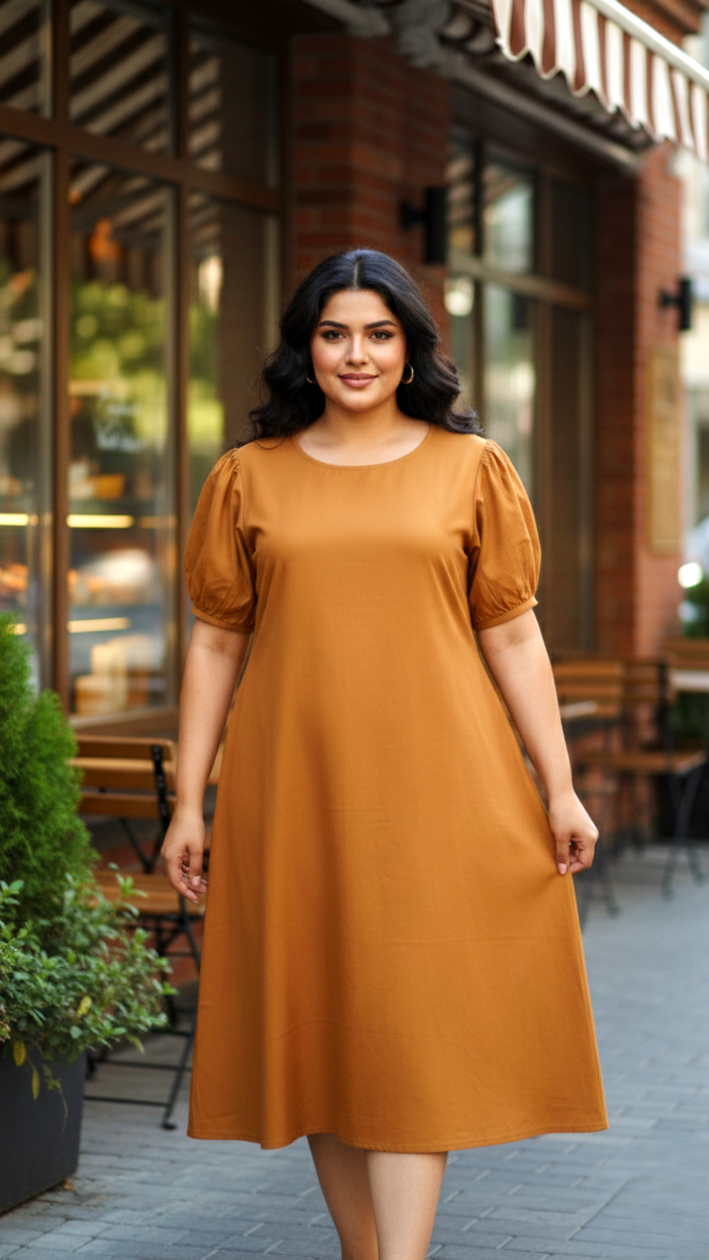 Mustard Linen Office Wear