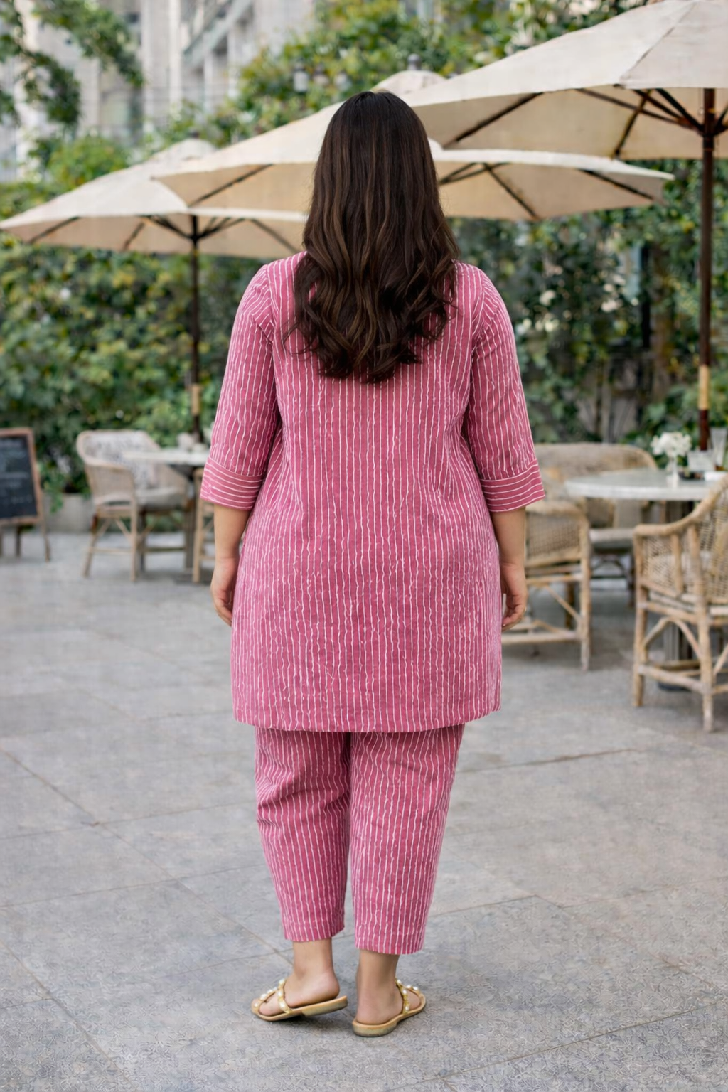 Berry Pink Button-Down Co-Ord Set (Set of 2)