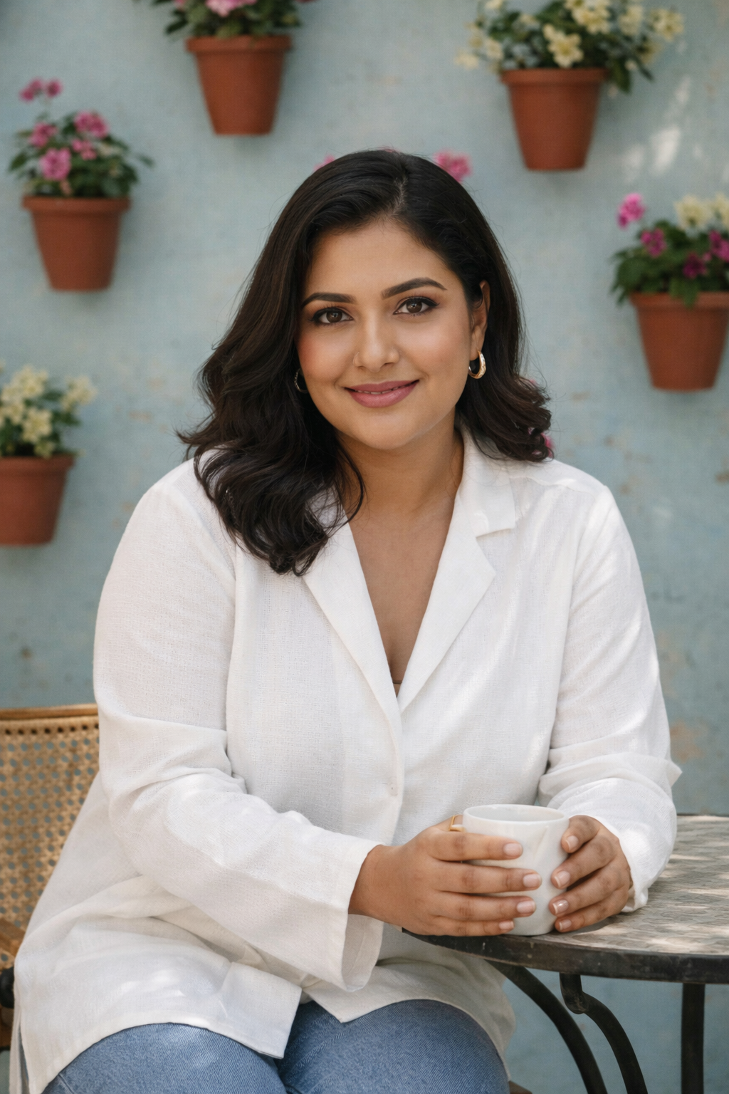 Plus Size Women’s Premium Linen Oversized Shirt – Relaxed Fit