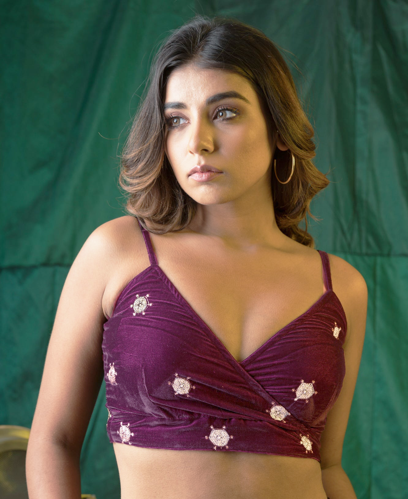Wine Velvet Gold Bralet