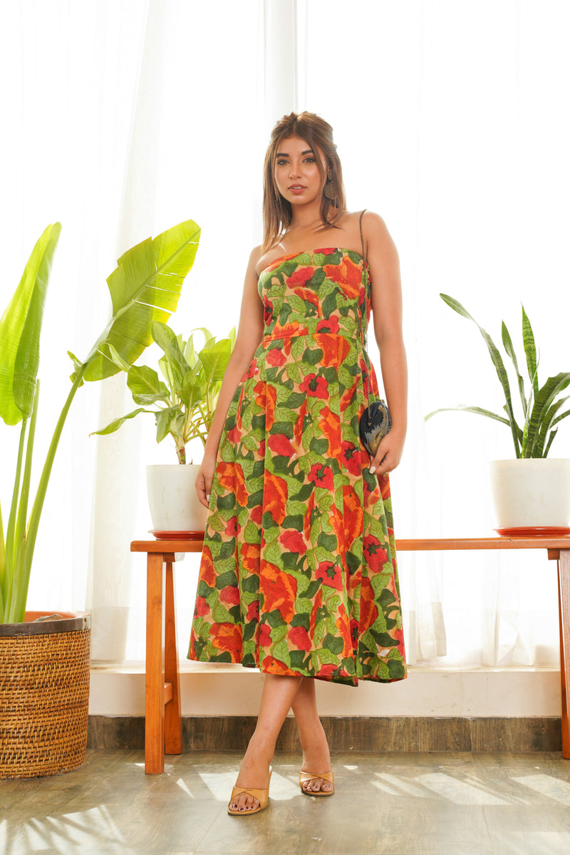 Tropical Tube Dress-Plus Size
