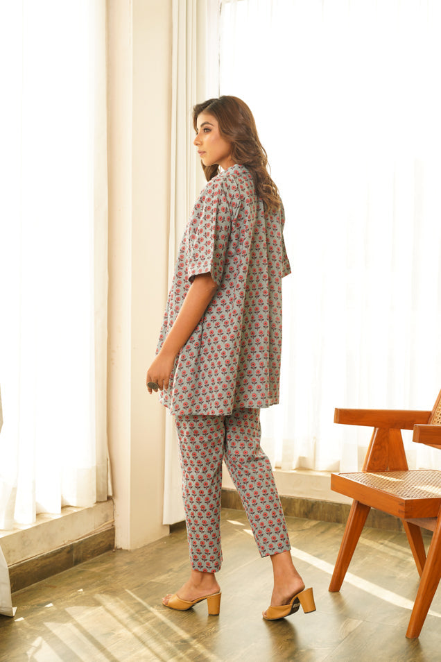 Trapeze Shirt Co-ord Set