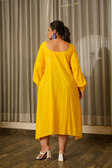 Yellow Hi-lo Dress