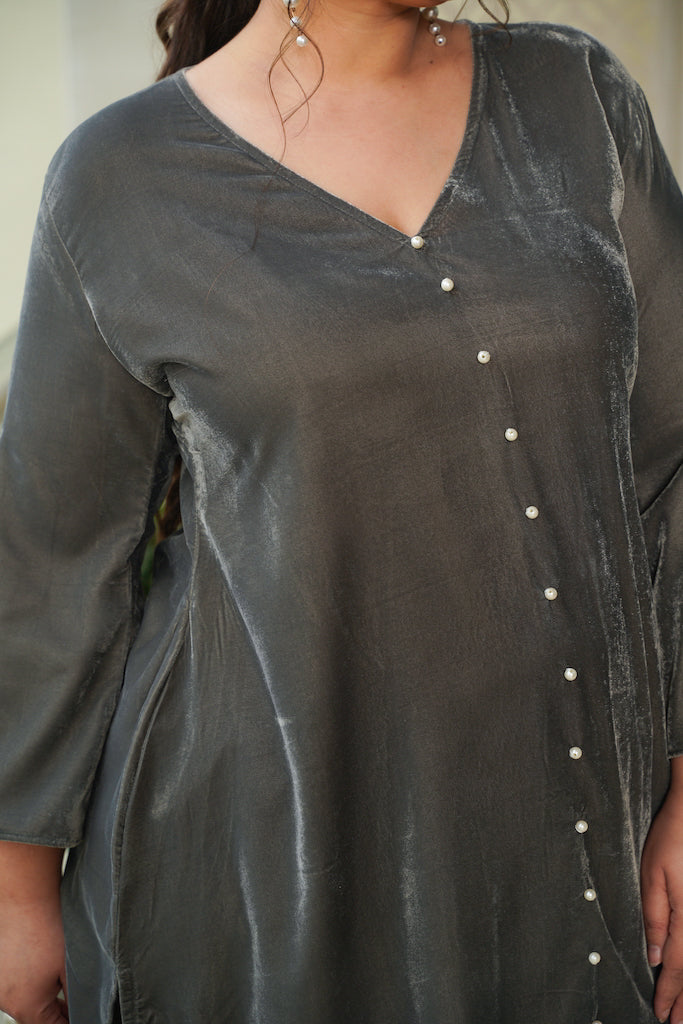 Cementia Velvet Co-Ord Set - Plus Size