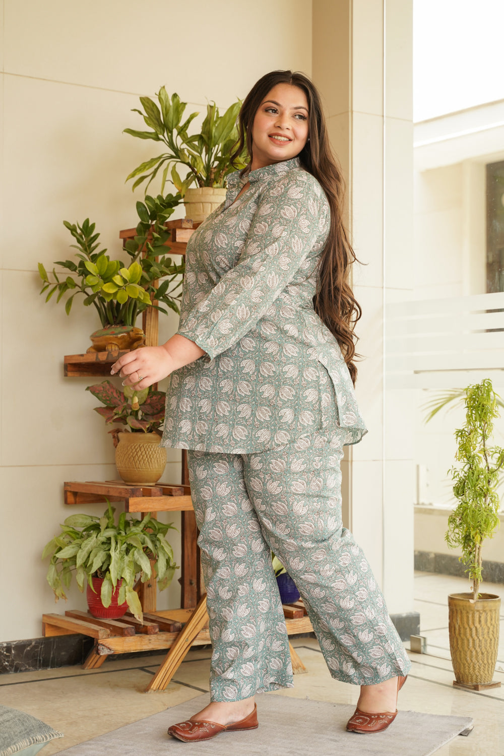 Mint Short Kurta Co-ord Set