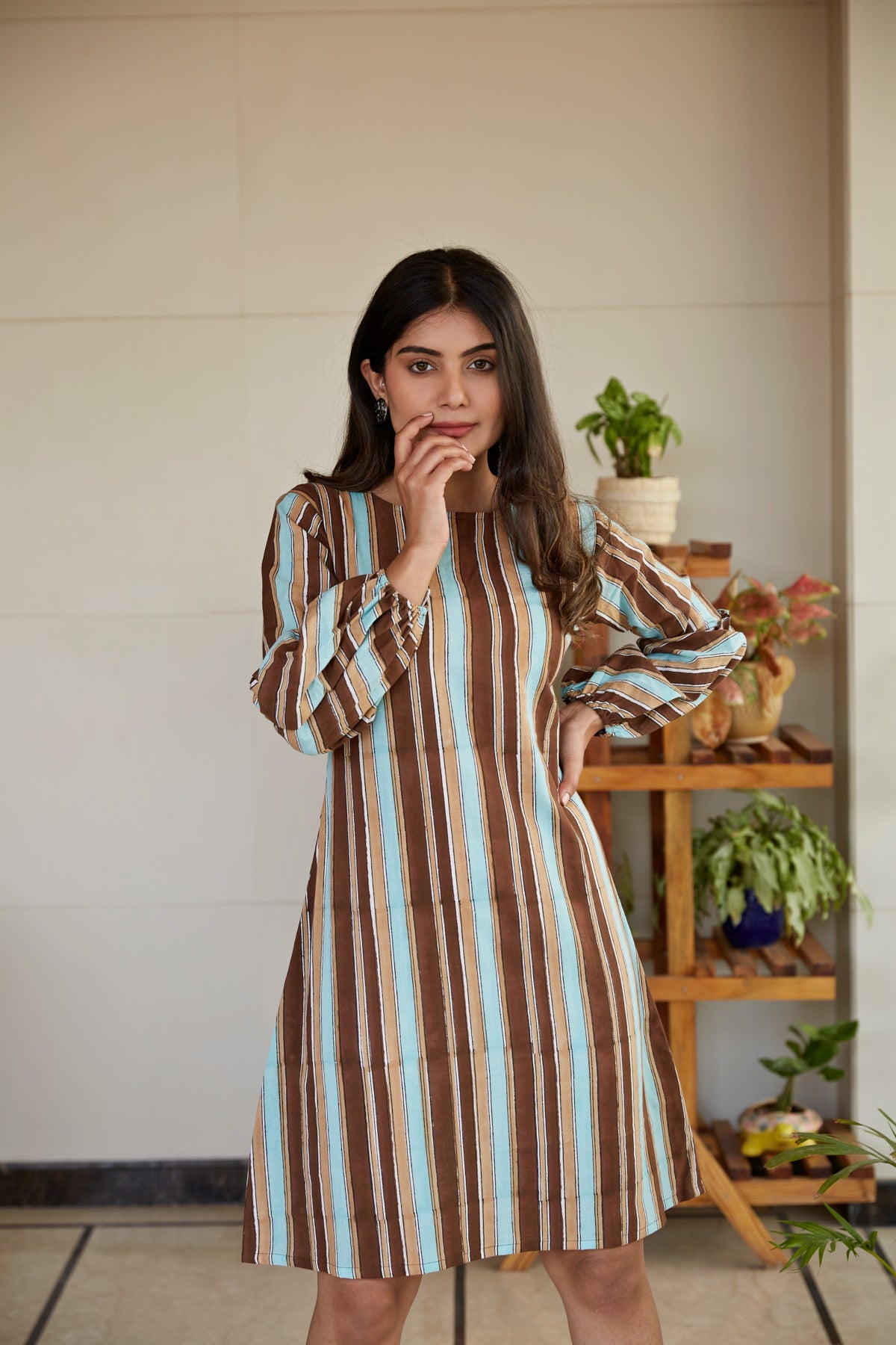 Multi Striped Short Dress | NR