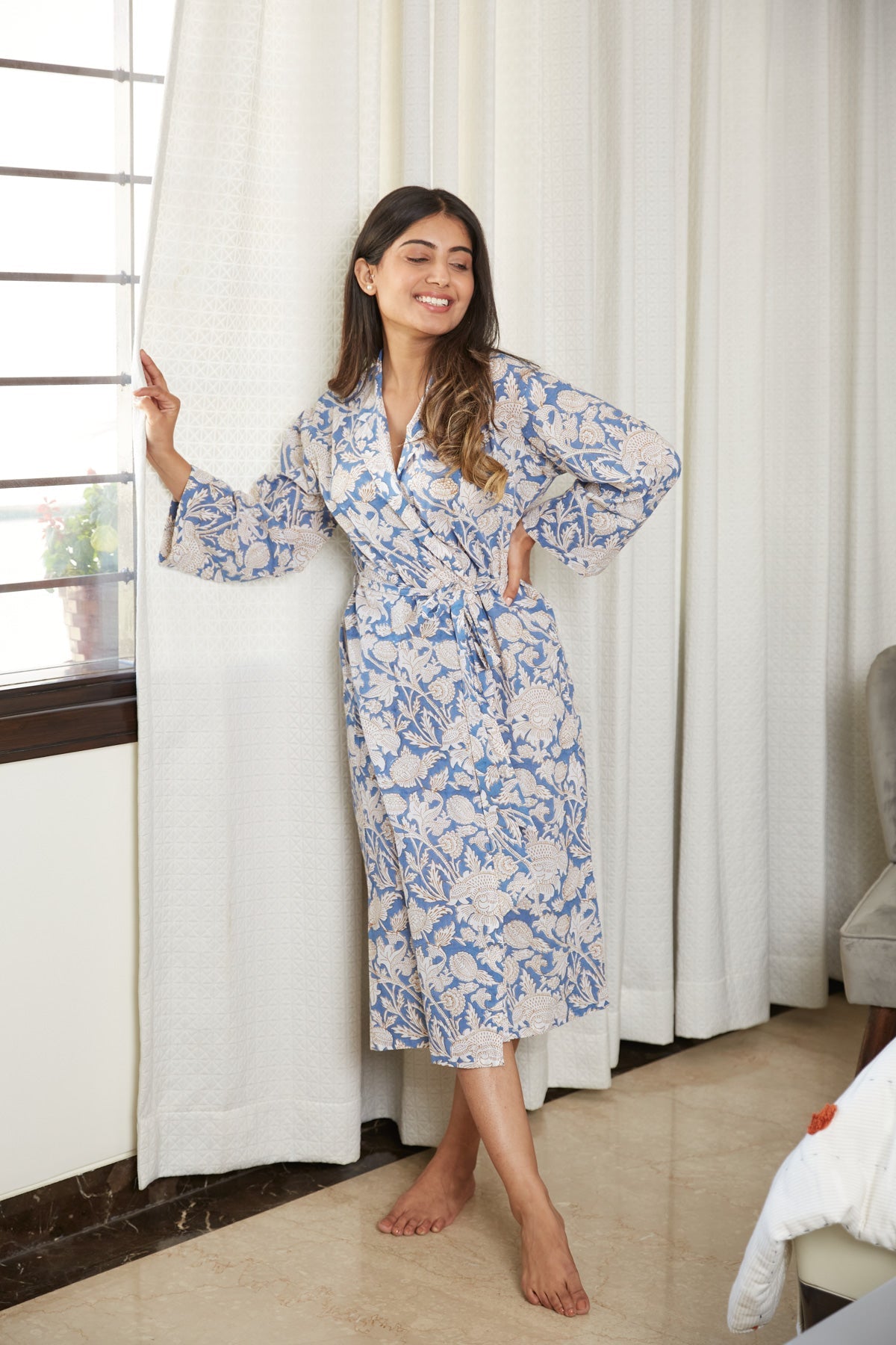 Robe Night Hand Block Printed Dress | NR