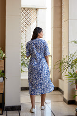 Floral Mid-calf length Shirt Dress | NR