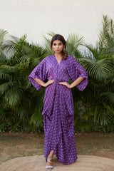 Violet Printed Cowl Dress | NR