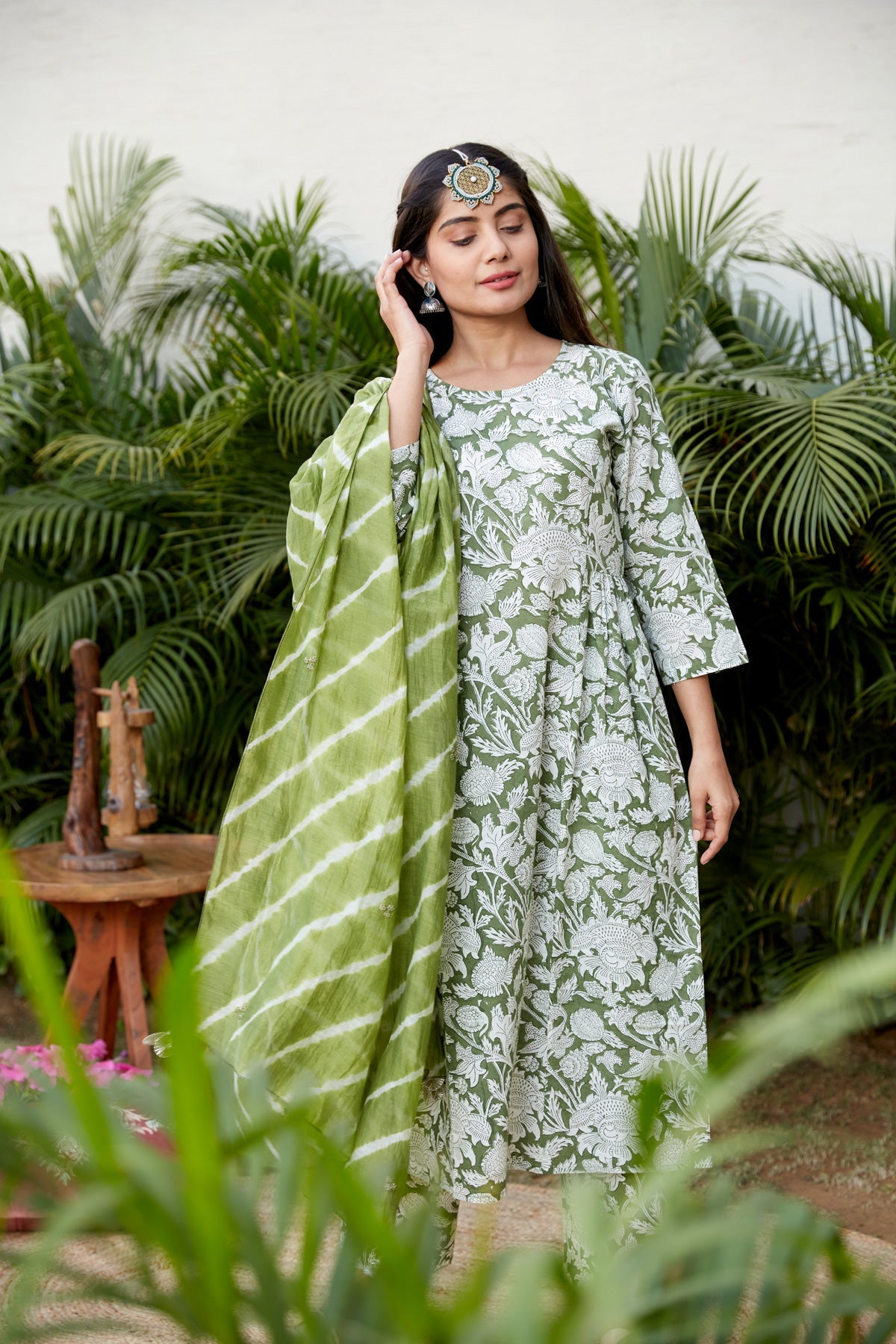 Floral Cotton & Mulmul Co-ord Set | NR