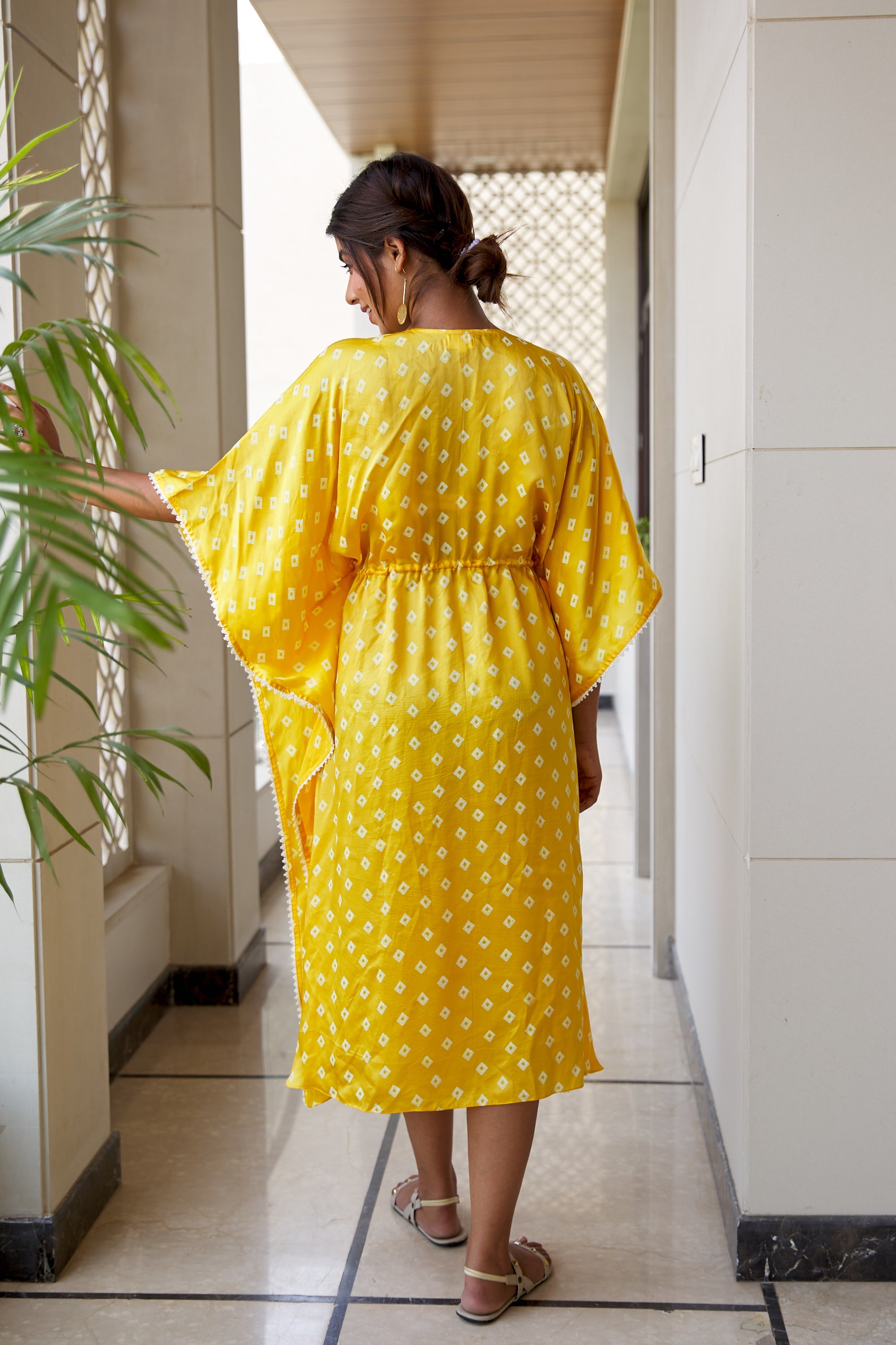 Sunshine Bandhani Kaftan