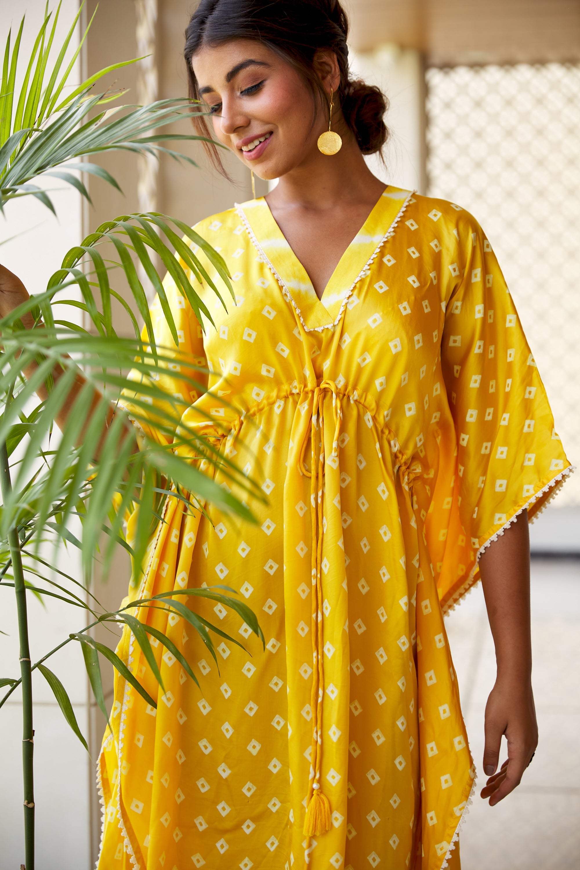 Sunshine Bandhani Kaftan